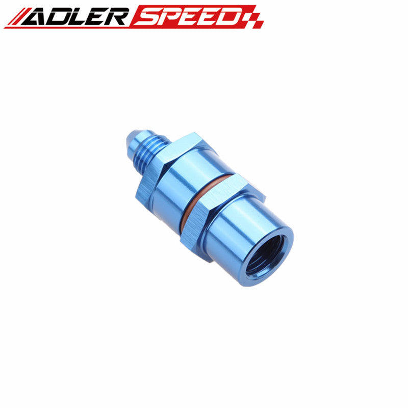 3AN Male To 3AN Female High Flow Billet Turbo Oil Feed Line Filter 80 Micron Red/Blue/Silver/Black