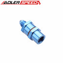 6AN Male To 6AN Female High Flow Billet Turbo Oil Feed Line Filter 80 Micron Black/Blue/Red/Silver
