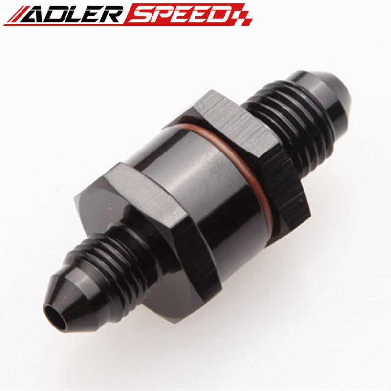 8AN 8AN Male To 8AN Male High Flow Billet Turbo Oil Feed Line Filter 80 Micron Black/Red/Silver