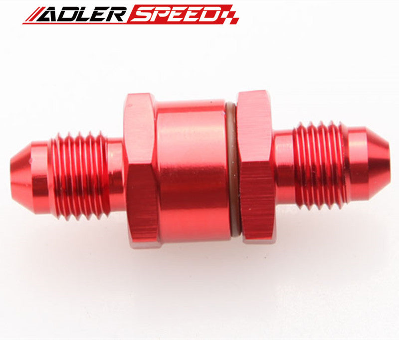 4AN AN4 Male To 4AN Male High Flow Billet Turbo Oil Feed Line Filter 30 Micron Black/Red/Silver/Blue