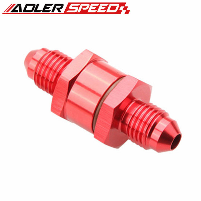 4AN AN4 Male To 4AN Male High Flow Billet Turbo Oil Feed Line Filter 30 Micron Black/Red/Silver/Blue