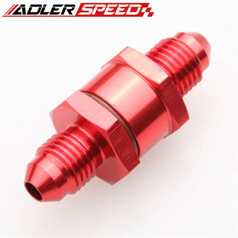 4AN Male To 4AN Male High Flow Billet Turbo Oil Feed Line Filter 80 Micron Red/Blue/Silver/Black