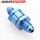 4AN AN4 Male To 4AN Male High Flow Billet Turbo Oil Feed Line Filter 30 Micron Black/Red/Silver/Blue