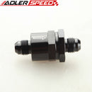 AN6 -6AN Aluminium Non Return One Way Check Valve Fuel EFI Fitting Adapter Black