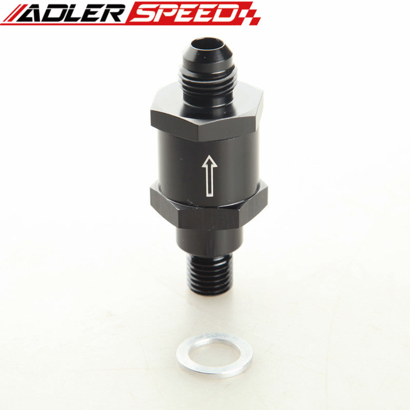 6AN One Way Check Valve For Bosch Style Fuel Pump M12x1.5MM To AN6 AN-6