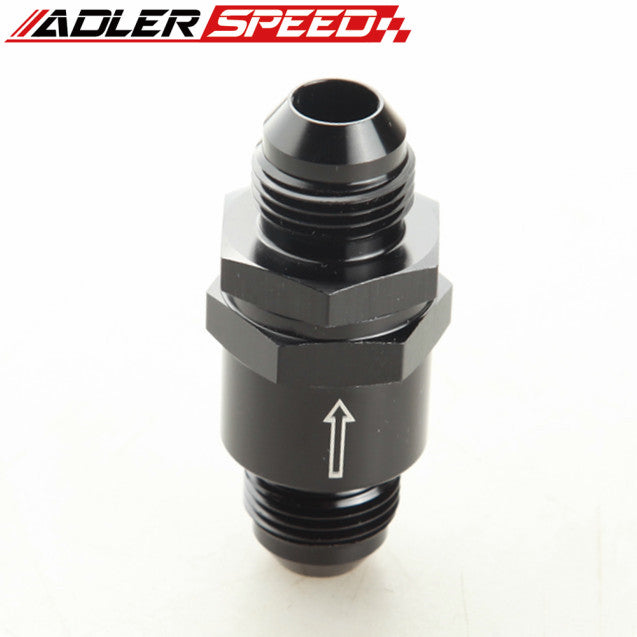 AN8 -8AN Aluminium Non Return One Way Check Valve Fuel EFI Fitting Adapter Black