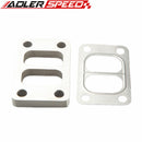 ADLER SPEED T3 T3/T4 T04E Divide SS304 Turbo Manifold Charger Flange + SS Gasket