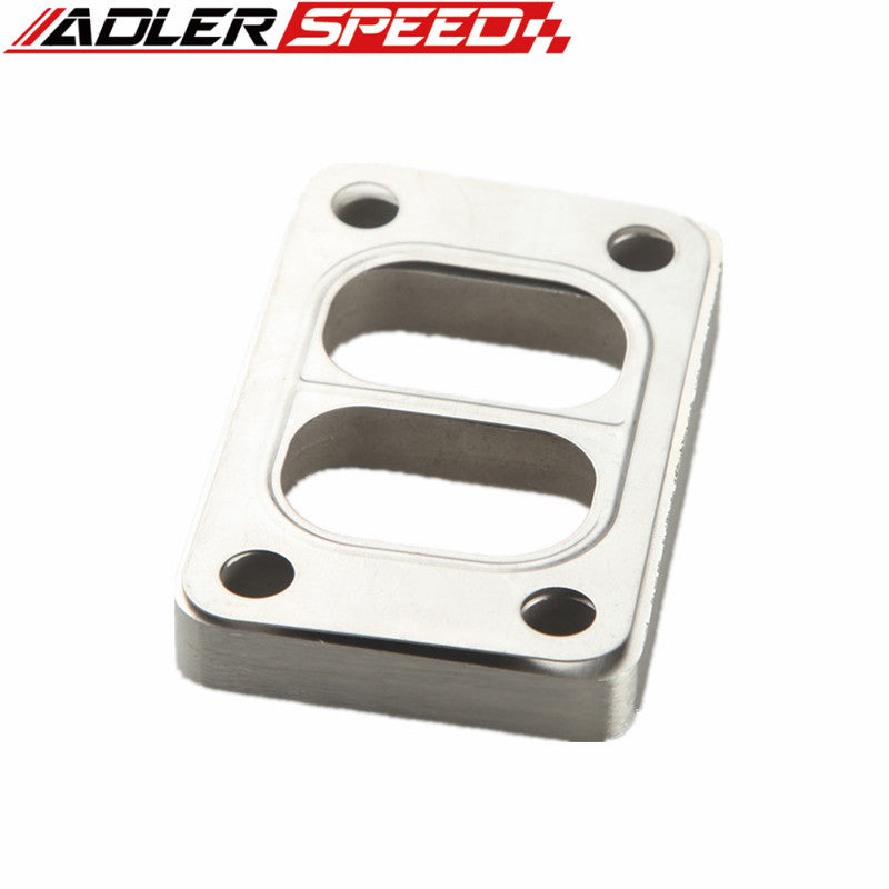 ADLER SPEED T3 T3/T4 T04E Divide SS304 Turbo Manifold Charger Flange + SS Gasket