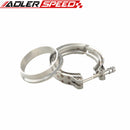 T3 GT35 4 Bolt 2.5'' ID to 3'' V Band Exhaust Turbo Downpipe Adapter Clamp Kit