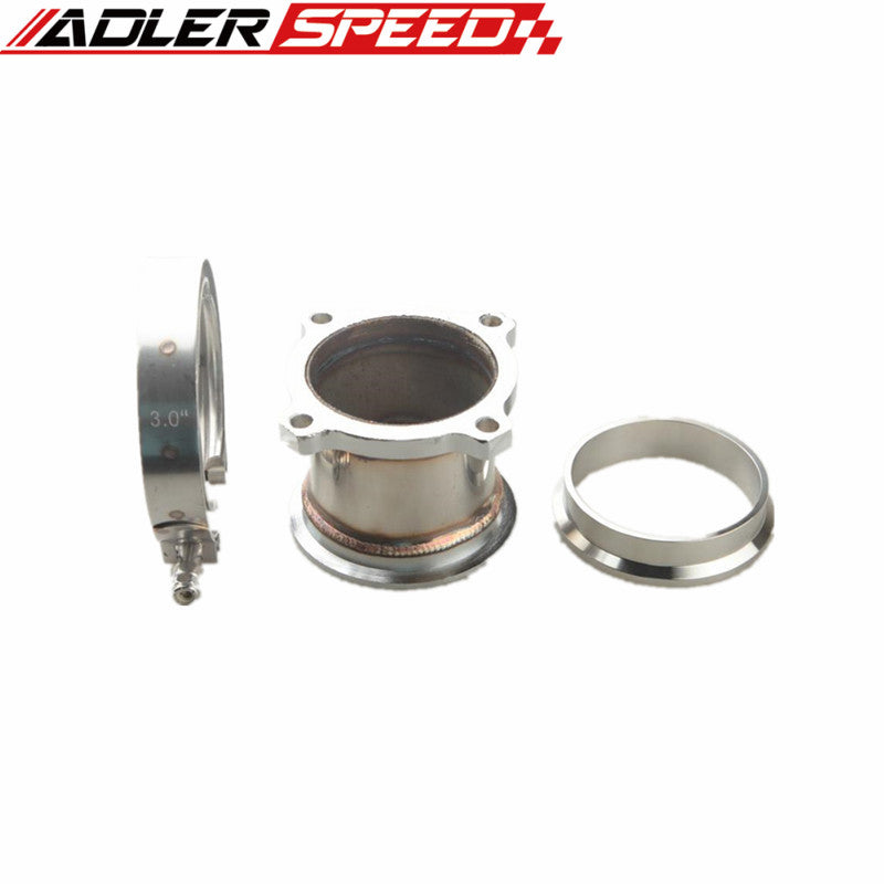Universal Stainless Steel 3" 4 Bolt To 3.0'' V-Band Turbo Downpipe Adapter Kit