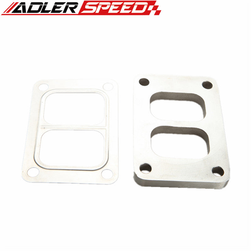 US SHIP For T6 Divided SS304 Turbo Inlet Weld Flange 1/2" Thick+T304 SS Gasket