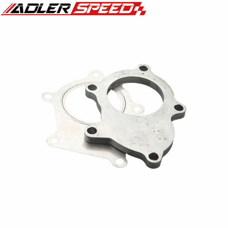 ADLER SPEED Fit T3 T3/T4 5 Bolt Turbo Outlet Exhaust Downpipe Flange & SS Gasket