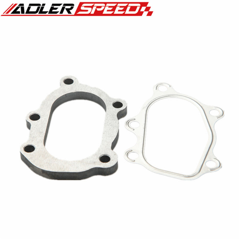 US SHIP 5 Bolt GT25R/GT28R Discharge Flange + T25 T28 GT25 GT28 GT30 GT32 Gasket