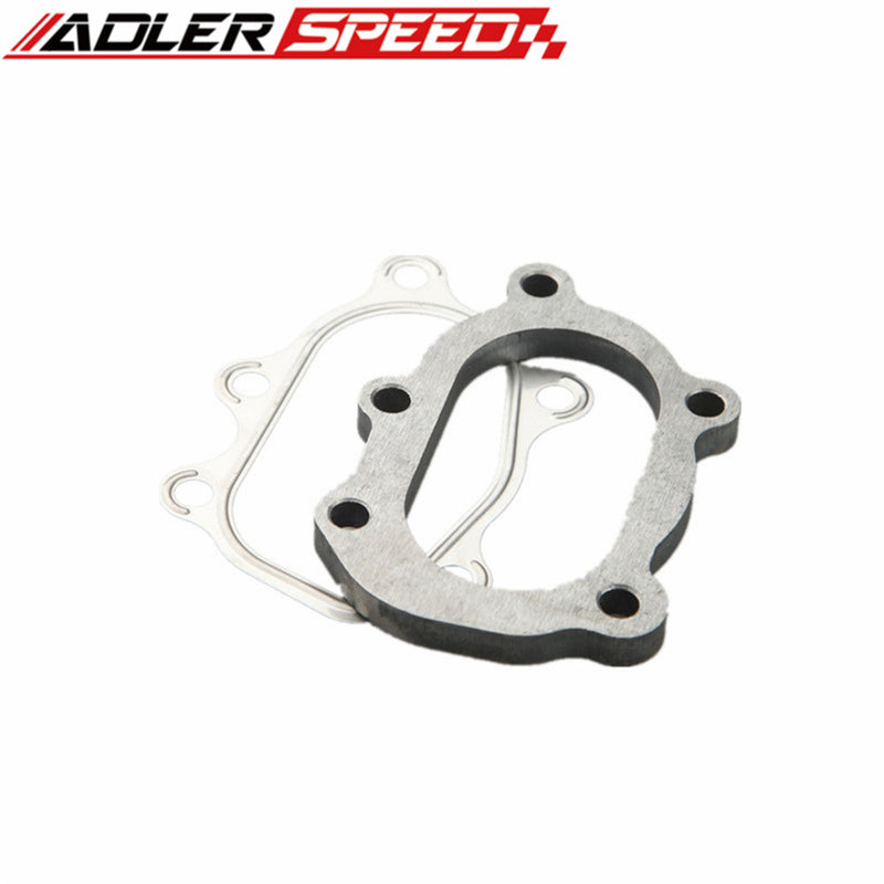 US SHIP 5 Bolt GT25R/GT28R Discharge Flange + T25 T28 GT25 GT28 GT30 GT32 Gasket