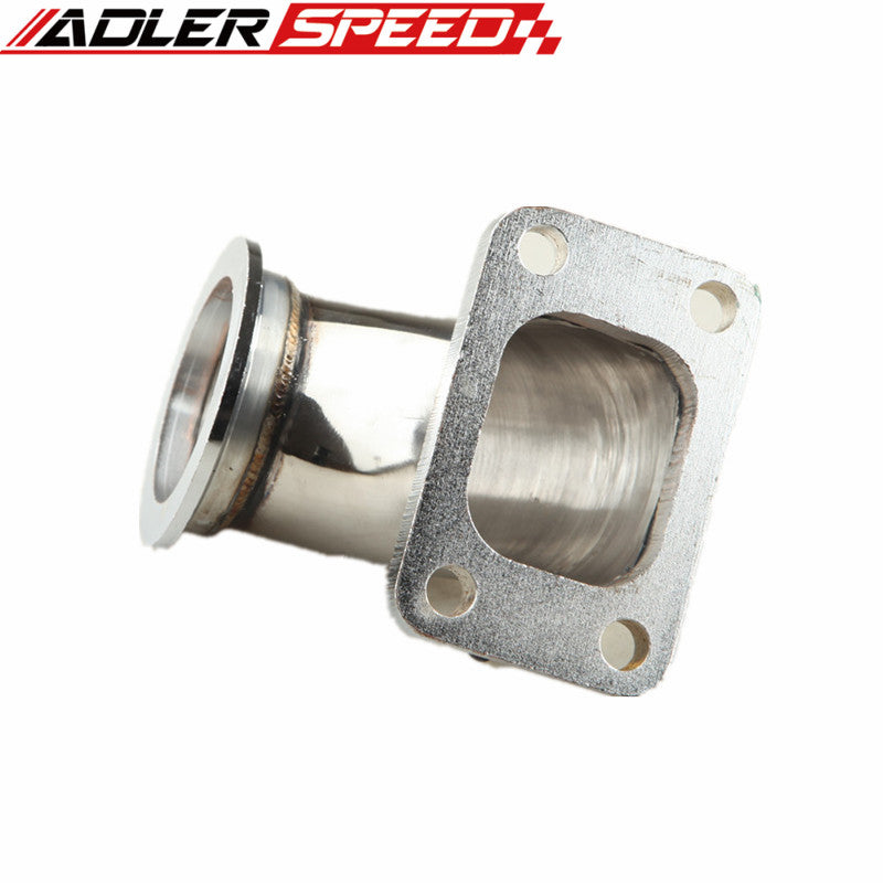 Stainless Steel T3 Turbo Charger Flange Adapter 90 Deg Elbow Fit Stainless Steel T3 Turbo Charger Flange Adapter 90 Deg Elbow Fit