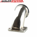 US SHIP Stainless Steel 3" ID V-Band To T3 Turbo Exhaust 90 Degree Elbow Adapter Flange