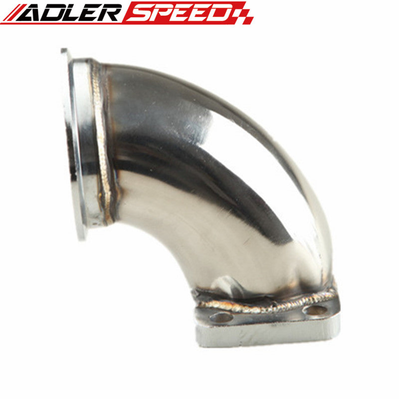 Stainless Steel 3.0" V-Band T3 Turbo Exhaust 90 Degree Elbow Adapter Flange