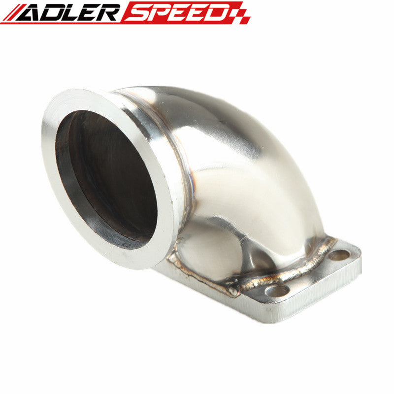 Stainless Steel 3.0" V-Band T3 Turbo Exhaust 90 Degree Elbow Adapter Flange