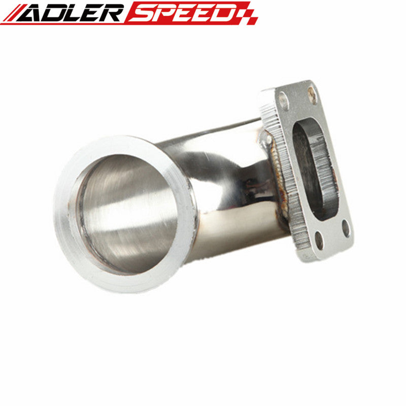 Stainless Steel 3.0" V-Band T3 Turbo Exhaust 90 Degree Elbow Adapter Flange