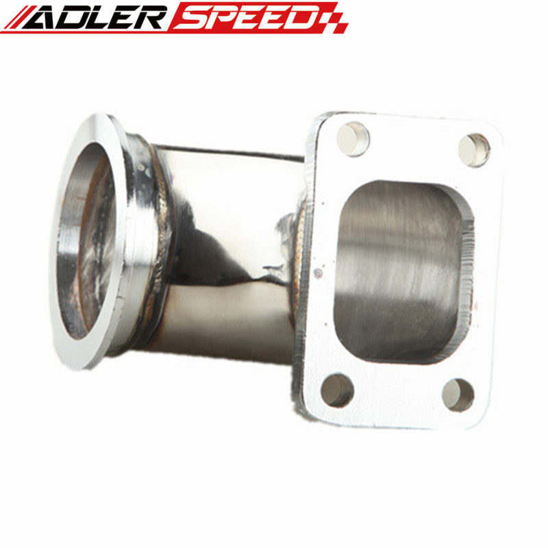 Stainless Steel 3.0" V-Band T3 Turbo Exhaust 90 Degree Elbow Adapter Flange