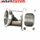 US SHIP Stainless Steel 3" ID V-Band To T3 Turbo Exhaust 90 Degree Elbow Adapter Flange