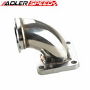 US SHIP CNC T4 Turbo Exhaust Flange to 2.5" ID V-Band Flange 90 Degree Elbow Adapter