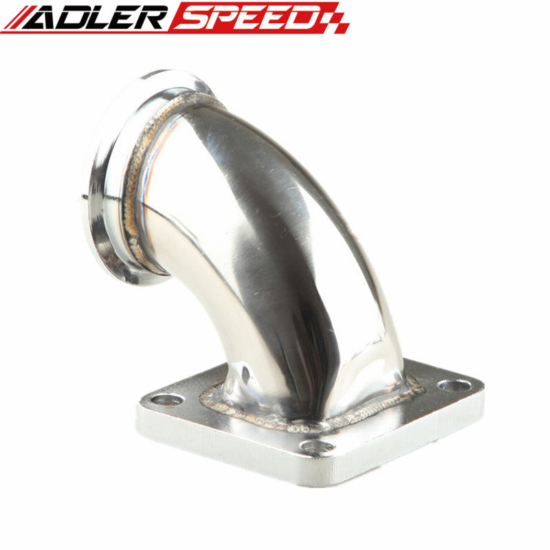 Stainless Steel 2.5" V-Band T4 Turbo Exhaust 90 Degree Elbow Adapter Flange