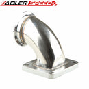 US SHIP CNC T4 Turbo Exhaust Flange to 2.5" ID V-Band Flange 90 Degree Elbow Adapter