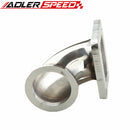 US SHIP CNC T4 Turbo Exhaust Flange to 2.5" ID V-Band Flange 90 Degree Elbow Adapter