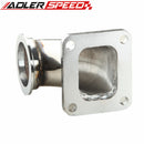 US SHIP CNC T4 Turbo Exhaust Flange to 2.5" ID V-Band Flange 90 Degree Elbow Adapter