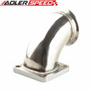 Stainless Steel 3.0" V-Band T4 Turbo Exhaust 90 Degree Elbow Adapter Flange