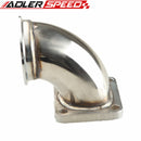 Stainless Steel 3.0" V-Band T4 Turbo Exhaust 90 Degree Elbow Adapter Flange