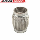 1.75"/ 2"/2.25"/ 2.5"/3"/ 3.5“/4“ ID Exhaust Flex Pipe 4"/6"/8"/10" Length Stainless Steel Coupling Interlock