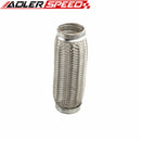 1.75"/ 2"/2.25"/ 2.5"/3"/ 3.5“/4“ ID Exhaust Flex Pipe 4"/6"/8"/10" Length Stainless Steel Coupling Interlock