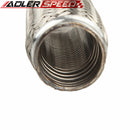 1.75"/ 2"/2.25"/ 2.5"/3"/ 3.5“/4“ ID Exhaust Flex Pipe 4"/6"/8"/10" Length Stainless Steel Coupling Interlock