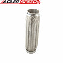 1.75"/ 2"/2.25"/ 2.5"/3"/ 3.5“/4“ ID Exhaust Flex Pipe 4"/6"/8"/10" Length Stainless Steel Coupling Interlock
