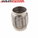 1.75"/ 2"/2.25"/ 2.5"/3"/ 3.5“/4“ ID Exhaust Flex Pipe 4"/6"/8"/10" Length Stainless Steel Coupling Interlock