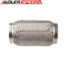 1.75"/ 2"/2.25"/ 2.5"/3"/ 3.5“/4“ ID Exhaust Flex Pipe 4"/6"/8"/10" Length Stainless Steel Coupling Interlock