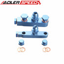 US SHIP ADLERSPEED Billet Aluminum Twin Dual Bosch 044 Fuel Pump Mounting Bracket Blue