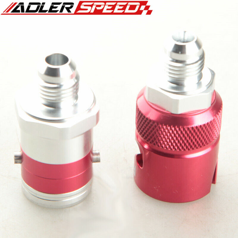 4AN AN-4 AN4 -4AN Quick Release Fitting Fuel Adaptor Hose Aluminum Red