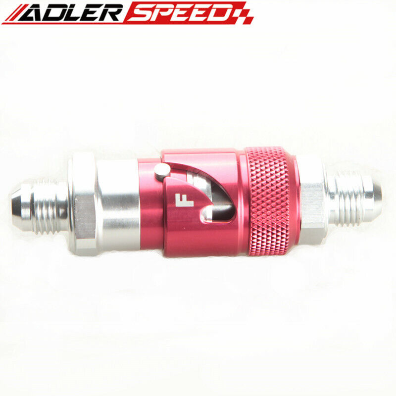 4AN AN-4 AN4 -4AN Quick Release Fitting Fuel Adaptor Hose Aluminum Red