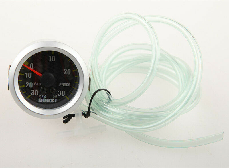 52mm 2'' Car Motor 30 PSI Pressure Vacuum Turbo Boost Pointer Gauge Meter Light