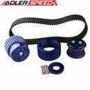 12A 13B 20B 15mm RX7 FD FC RX3 Gilmer Drive Pulley Kit 1.5" Notch Belt Black/Blue/Red/Silver/Titanium