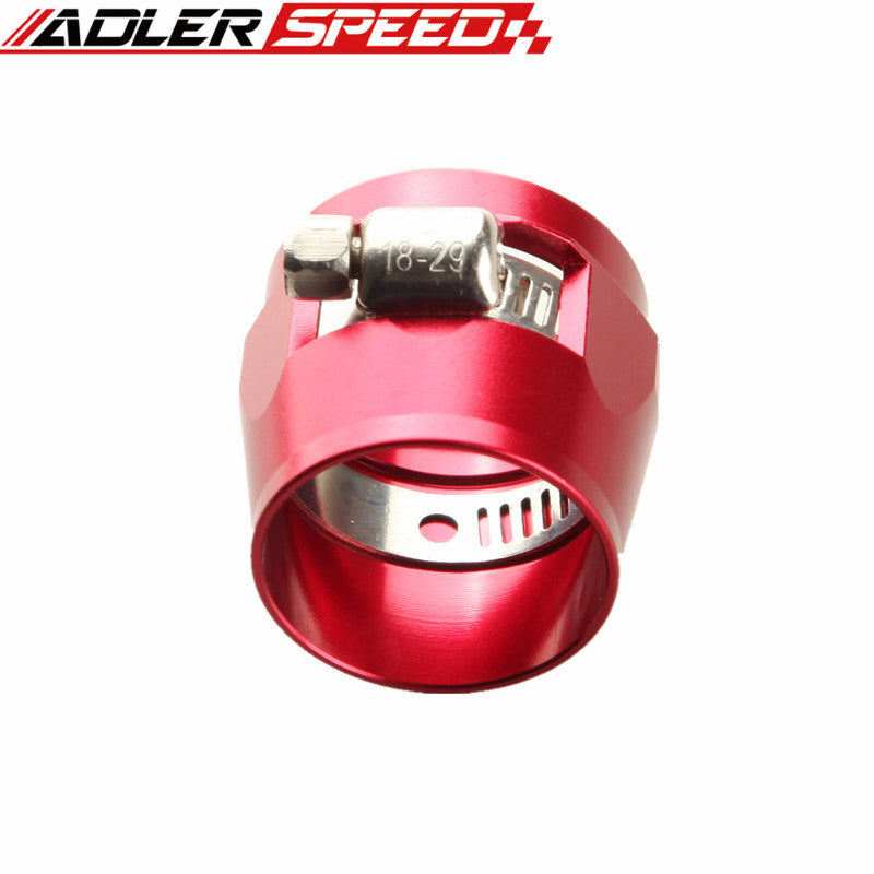14AN 14AN AN-14 HEX Finishers Fuel Hose Clamp Aluminum Red /Blue/Black/Silver/Golden