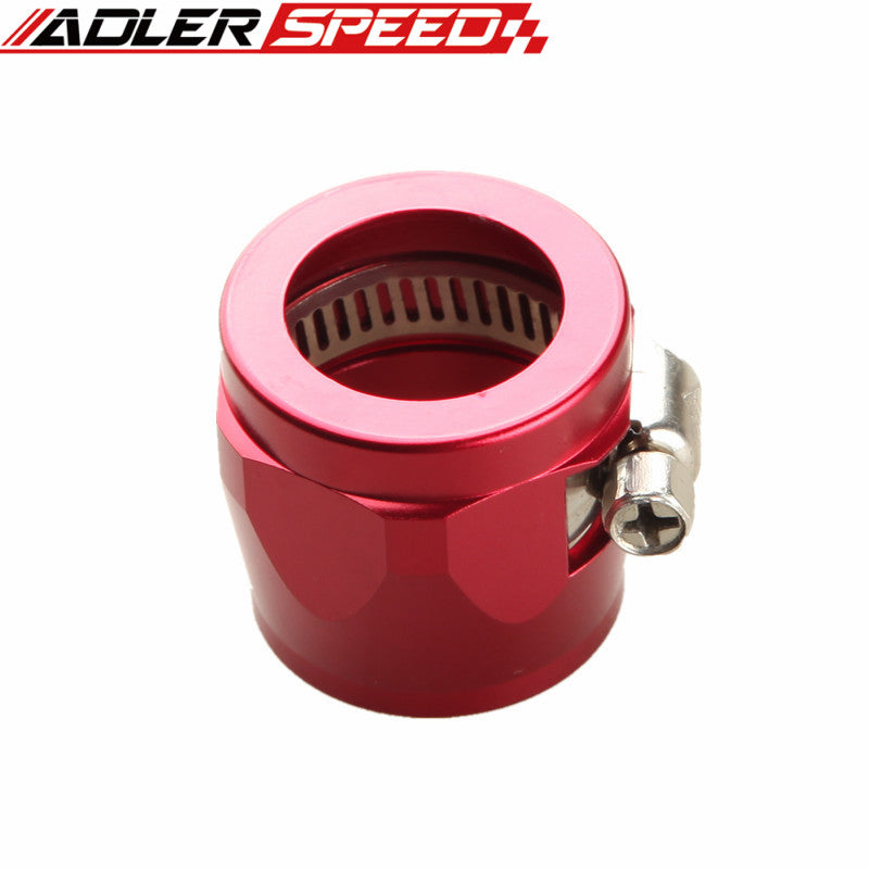 12AN AN-12 AN12 Fuel Hose Clamp Finisher HEX Finishers Red/Black/Blue