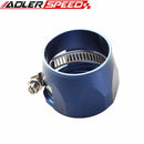 24AN 24AN AN-24 HEX Finishers Fuel Hose Clamp Aluminum Red/ Blue / Black