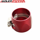 24AN 24AN AN-24 HEX Finishers Fuel Hose Clamp Aluminum Red/ Blue / Black
