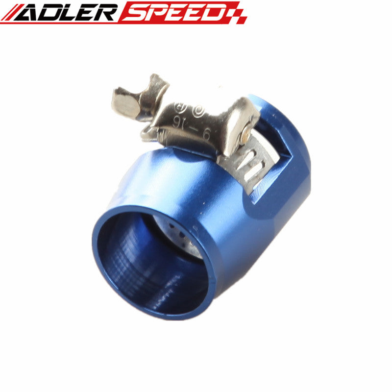 8AN AN-8 AN8 Blue Fuel Hose Clamp Finisher HEX Finishers Black/ Blue/ Red
