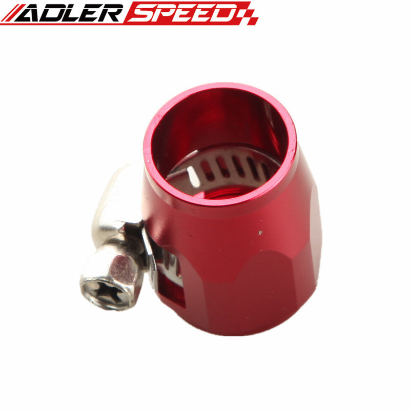 4AN AN-4 AN4 Fuel Hose Clamp Finisher HEX Finishers Black /Blue /Red