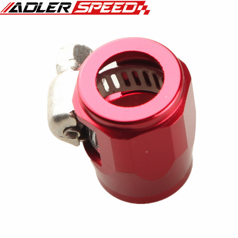 -5AN 5AN AN5 HEX Finishers Fuel Hose Clamp Aluminum Red